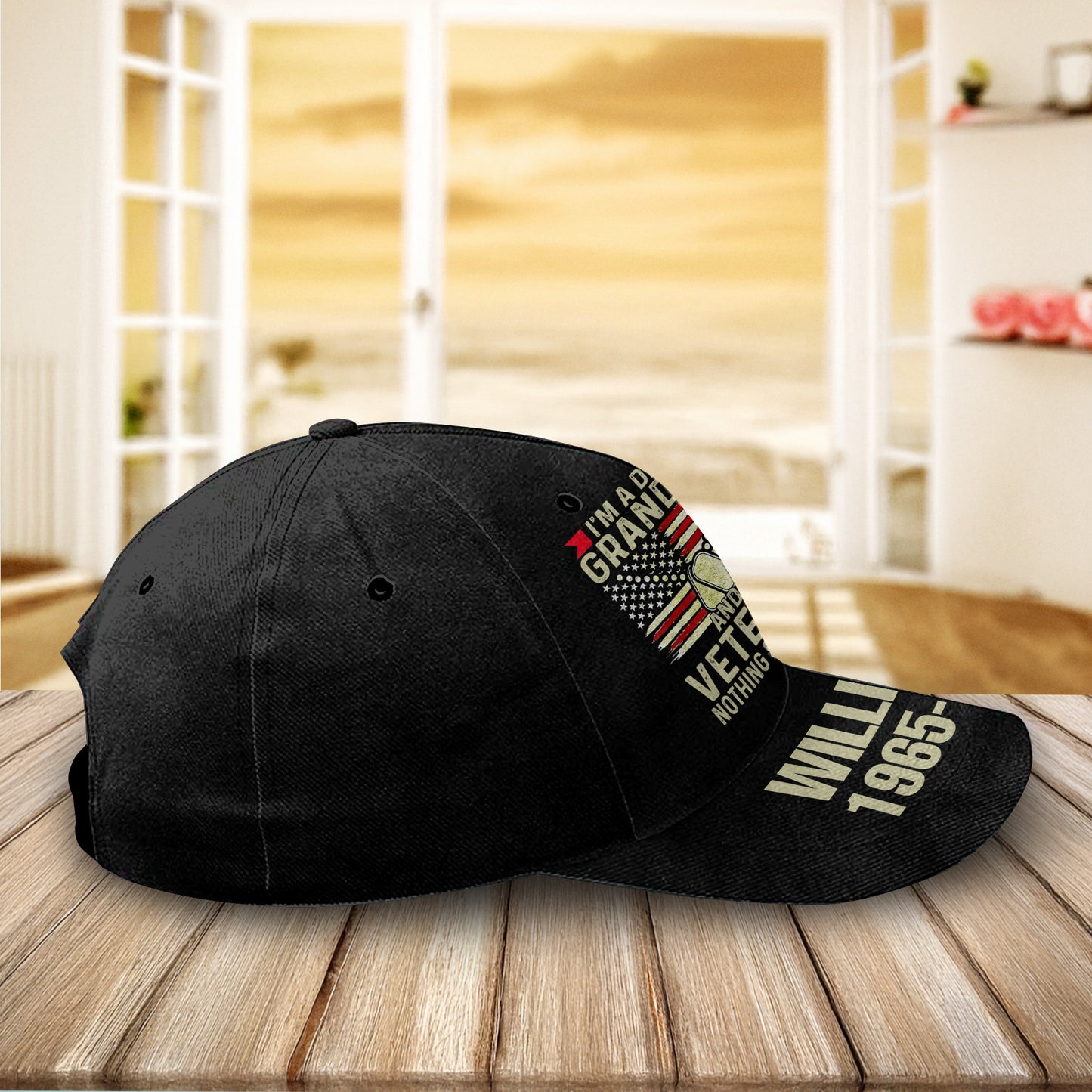 I'm A Dad Grandpa And A Veteran Nothing Scares Me - Personalized Cap