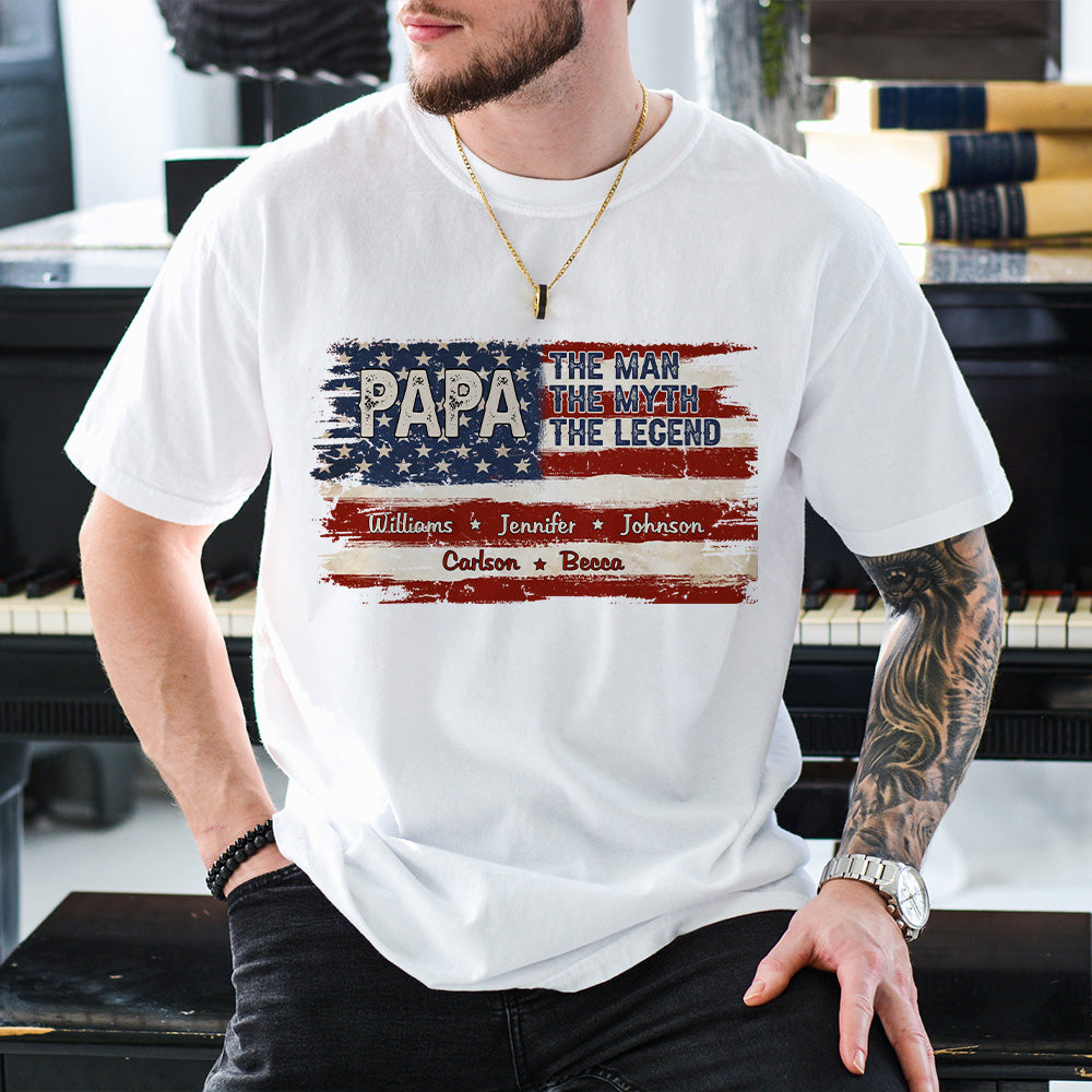 Papa - The Man, The Myth, The Legend - 2D Unisex T-shirt