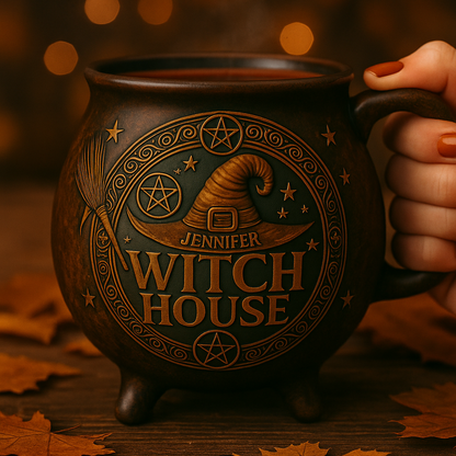 Witch House - Gift For You, Friend, Your Favourite Witch - Personalized Cauldron Coffee Mug