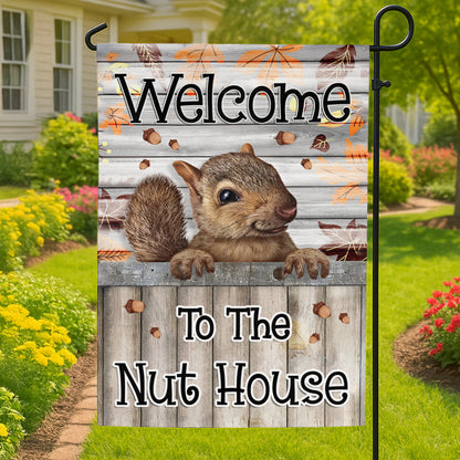 The Nut House - Personalized Garden Flag